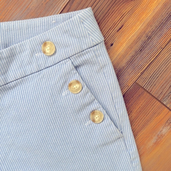 LOFT Riviera Marisa Fit Cropped Pants Light Blue 4 - Picture 1 of 8